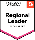 G2 Regional Leader Mid-Market Fall 2025