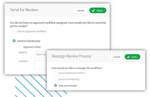 JobArchitect collaboration workflow showing job description review assignments and stakeholder notifications