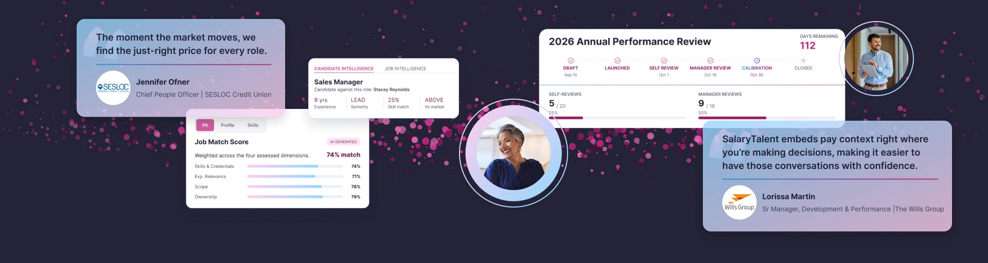 SalaryTalent connects talent decisions with compensation intelligence through candidate insights, job matching and customer perspectives.