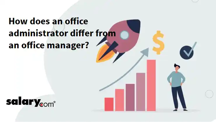How does an office administrator differ from an office manager?