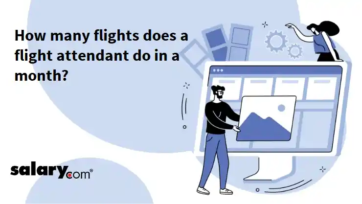 How many flights does a flight attendant do in a month?
