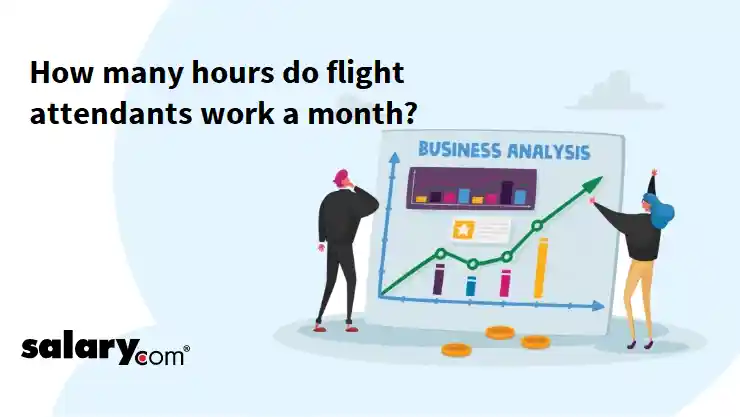 How many hours do flight attendants work a month?