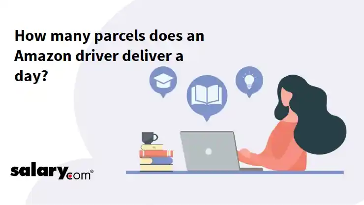 How many parcels does an Amazon driver deliver a day?