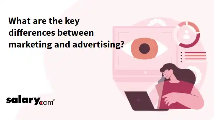 What are the key differences between marketing and advertising?