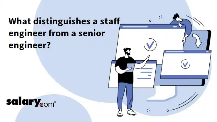 What distinguishes a staff engineer from a senior engineer?