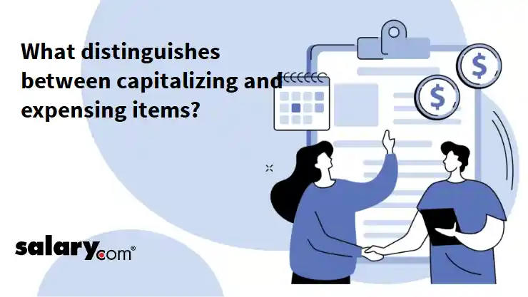 What distinguishes between capitalizing and expensing items?