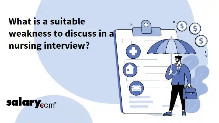 What is a suitable weakness to discuss in a nursing interview?