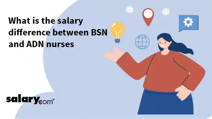 What is the salary difference between BSN and ADN nurses