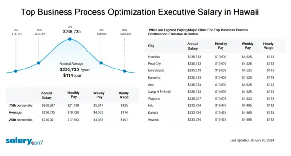 Top Business Process Optimization Executive Salary in Hawaii