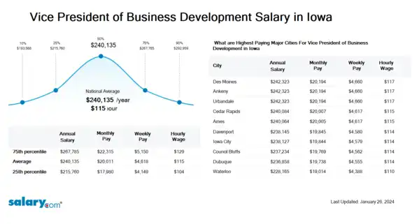 Vice President of Business Development Salary in Iowa