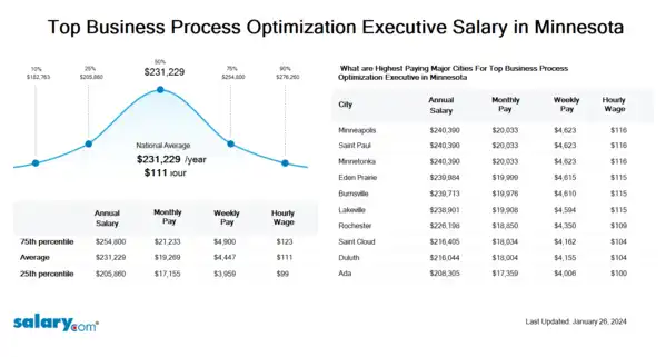 Top Business Process Optimization Executive Salary in Minnesota