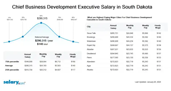 Chief Business Development Executive Salary in South Dakota