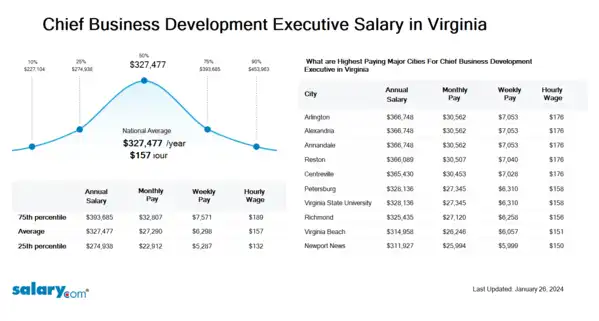 Chief Business Development Executive Salary in Virginia