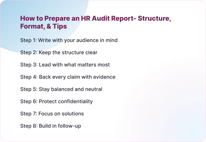 How to Prepare an HR Audit Report: Structure, Format & Tips