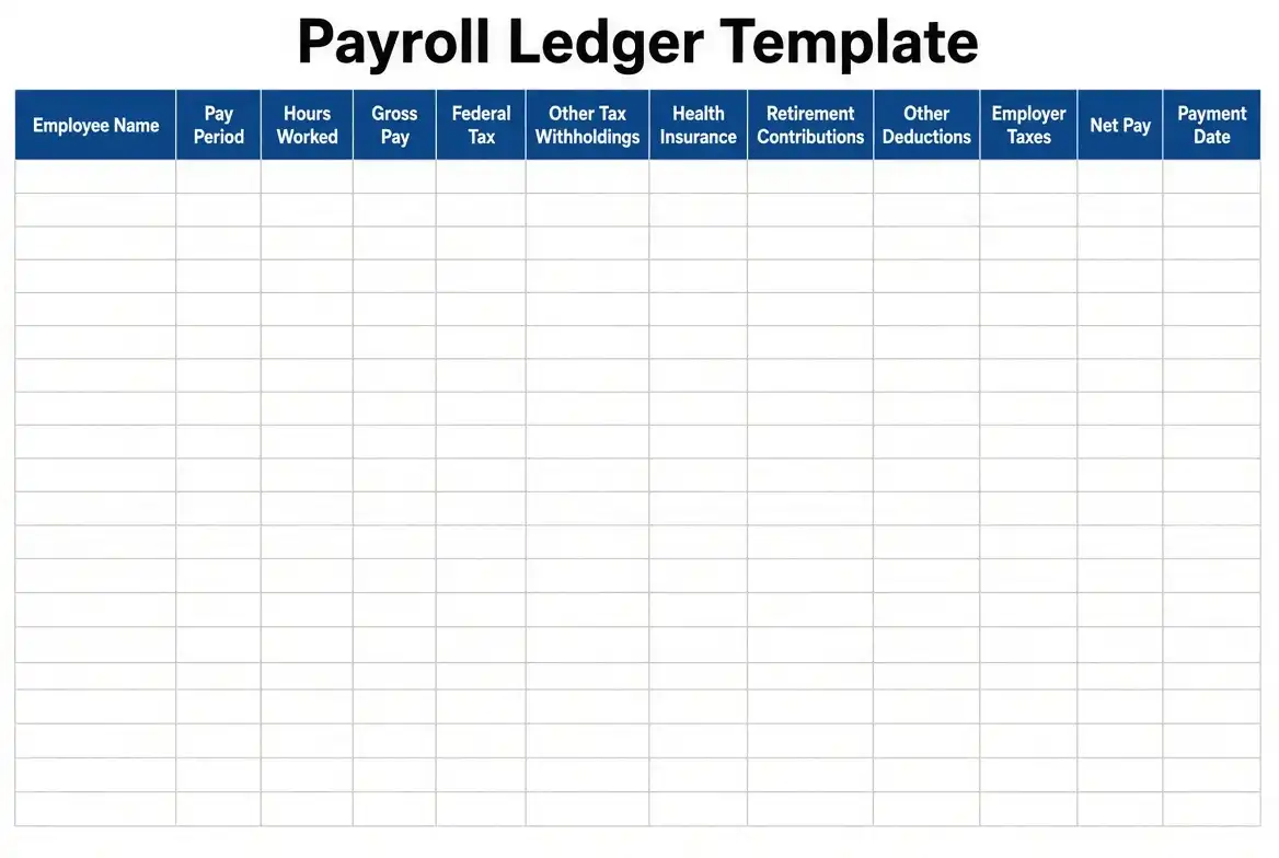 Payroll Ledger Template