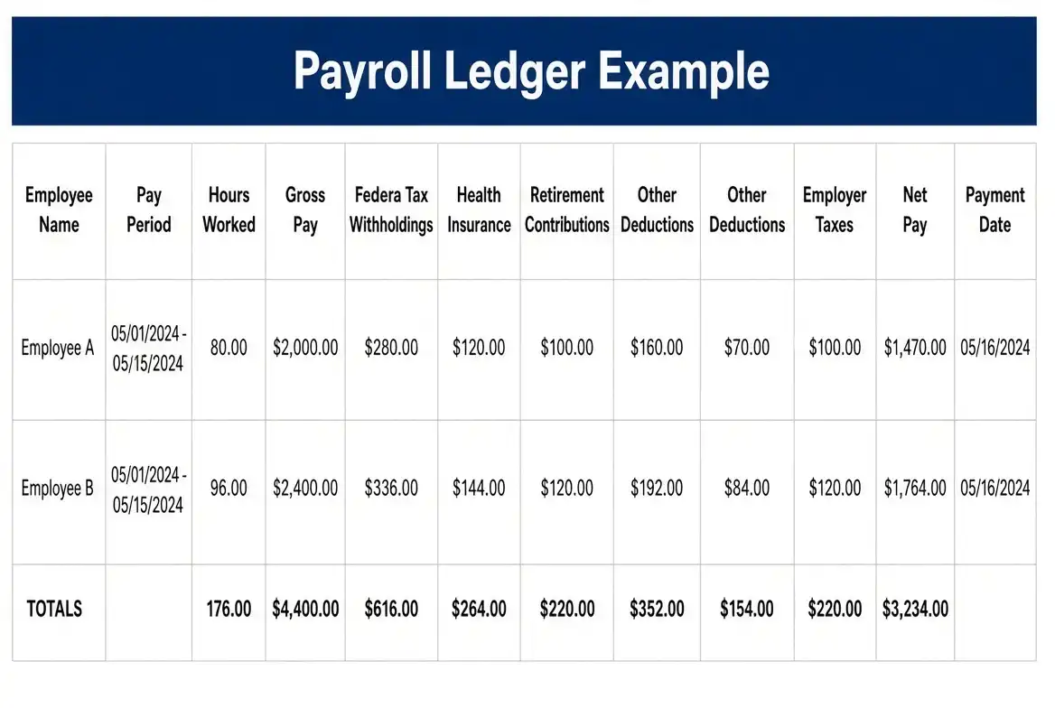 Payroll Ledger Example