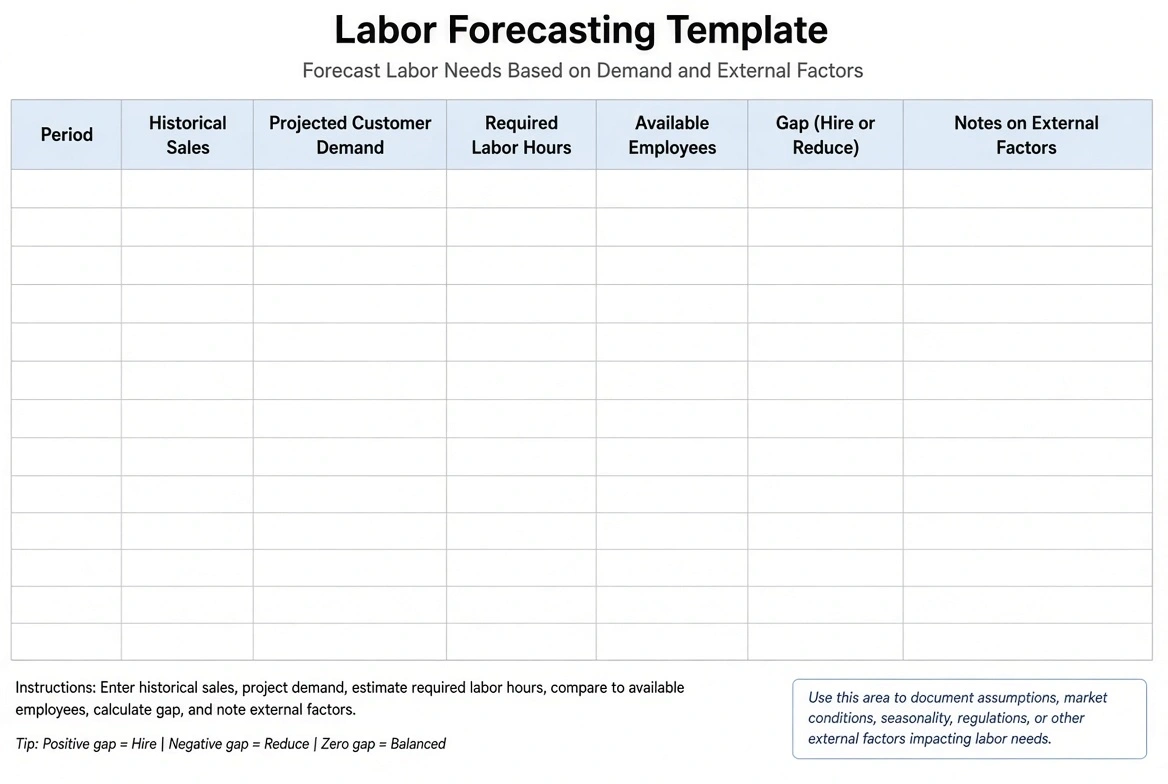Labor Forecasting Template