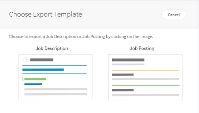 custom export template